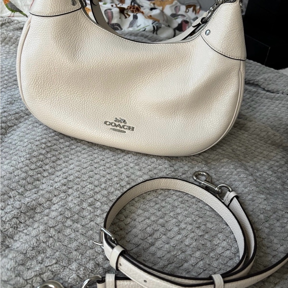 Coach Off-White Leather Hobo Bag
